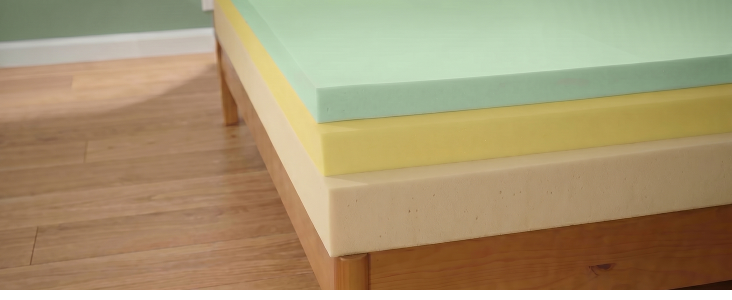 Zinus green tea infused memory foam mattress layers for naturally fresh odor resistant clean sleep 