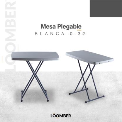 Paquete de 3/5 Mesa Plegable Multiusos 75 cm Color Blanco
