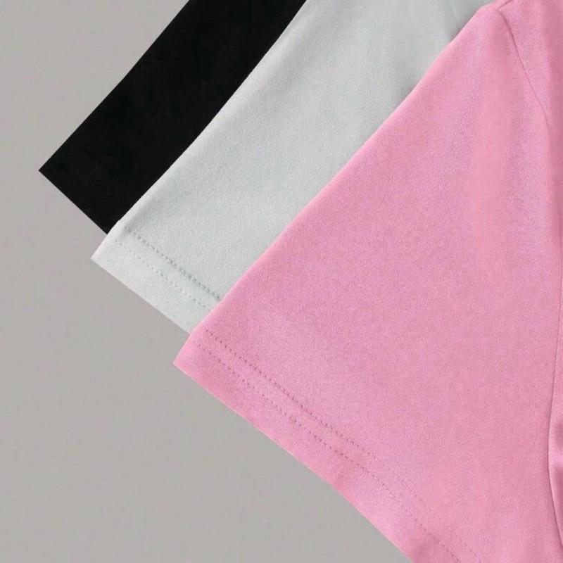 5 Pack de Playeras para Dama Suave y Fresca  Ideal para Uso Diario tela brush dama