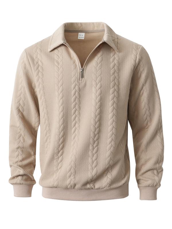 Sudadera tipo polo de punto de manga larga para hombre — Paquete de 3