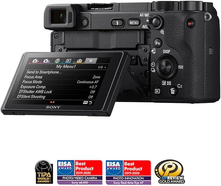 Sony Cámara Alpha 6400 APS-C con Nuevo Lente Zoom 16-50mm Versión 2 con autoenfoque más rápido, Ligero y silencioso