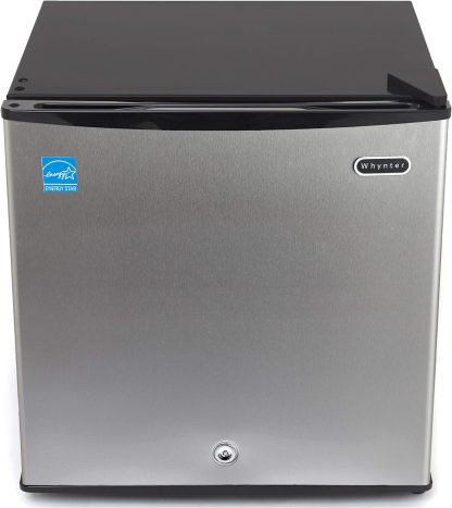 Whynter CUF-110B Energy Star Congelador vertical de 1.1 pies cúbicos con cerradura, negro