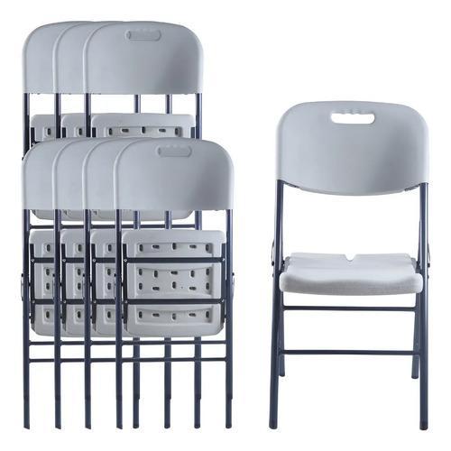 Envío GRATIS Paquete de 8 Sillas Plegables Blanca Color Blanco