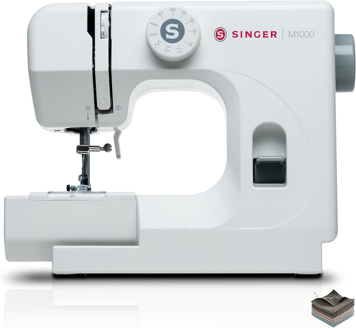 Máquina de coser SINGER M1000.662, aplicación de 32 agujas, máquina de reparación, sencilla, portátil, adecuada para principiantes