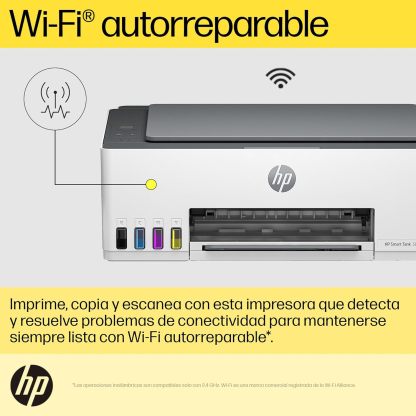 HP Impresora Multifuncional Smart Tank 580, Tinta Continua, Color, Wi-Fi, Dúplex (Doble Cara) Manual, Impresión Desde Smart App, 2 años de Garantía (1F3Y2A)