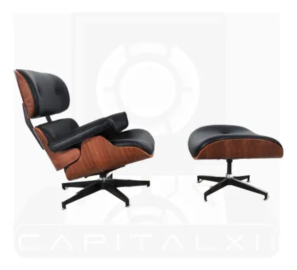 Sillón Giratorio Charles Modelo Eames Con Ottoma Lounge
