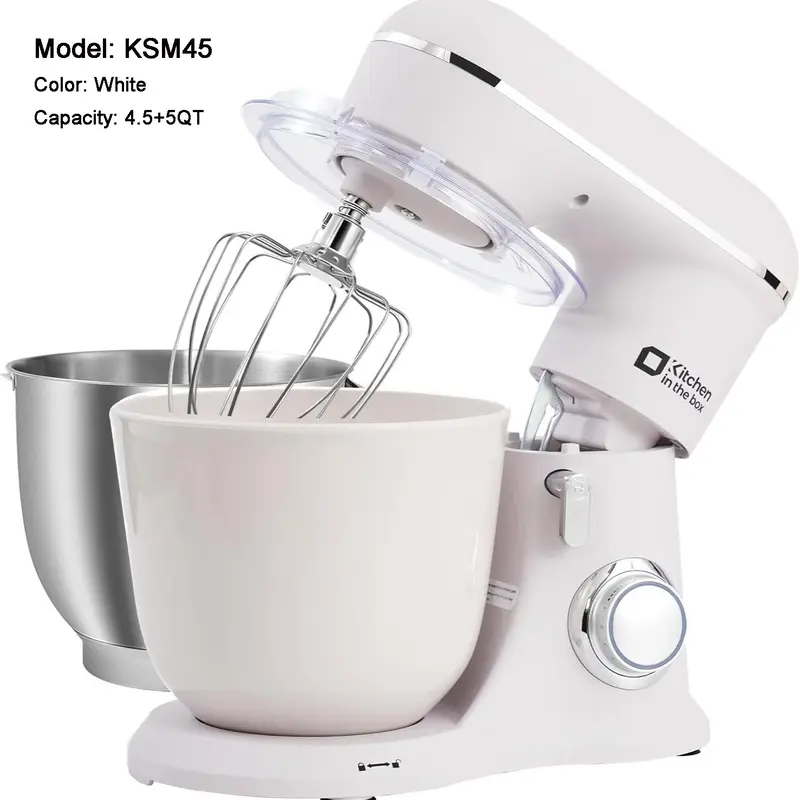 Batidora de pie, batidora eléctrica de cocina de 10 velocidades con cabezal inclinable y tazón de acero inoxidable; batidora para masas y repostería (pan, pasteles y galletas); regalo para la cocina.