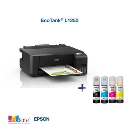 Impresora EPSON L1250 Epson Ecotank Tinta Continua y Kit de 4 tintas T544