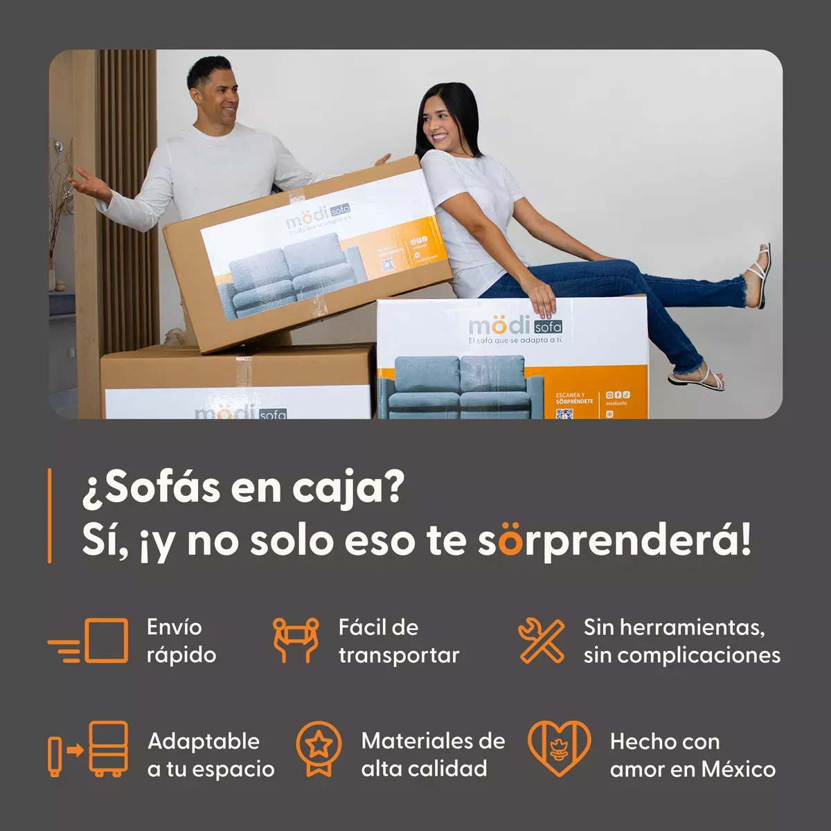 Sala Seccional Modular Esquinera 6 Plazas + Otoman | Moderna