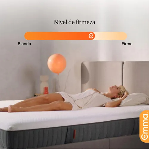 Colchón Queen Size Emma Premium Memory Foam Anti Movimiento Color Blanco