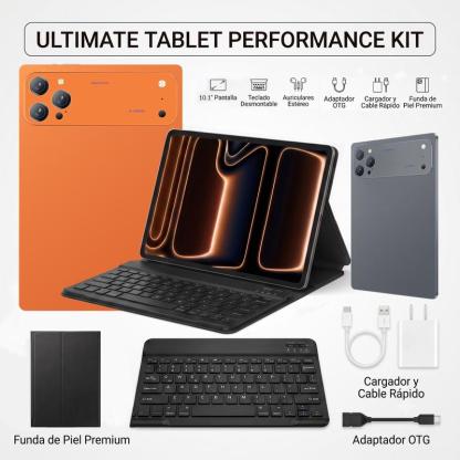 Tablet 10.1\" Android 15 Rendimiento Fluido | Octa-Core | 16GB+256GB | Pantalla HD | 10000mAh | WiFi 5G | Accesorios Incluidos