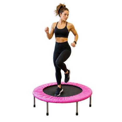Trampolín para ejercicio compacto y ligero en casa con 24 resortes, diámetro 93 cm, brincolín fitness para adultos ideal para gimnasio y hogar.