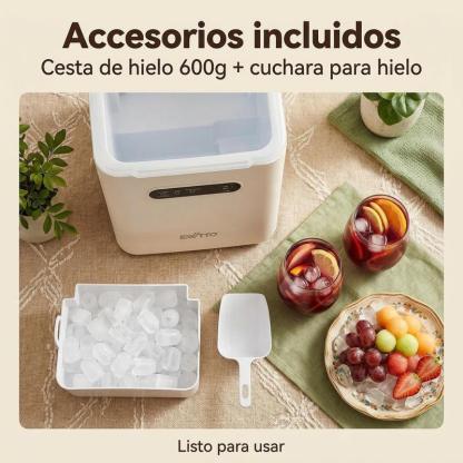 Máquina De Hielo Portátil Ewtto Con Cesta Y Pala Para Hielo fabricador de hieloID