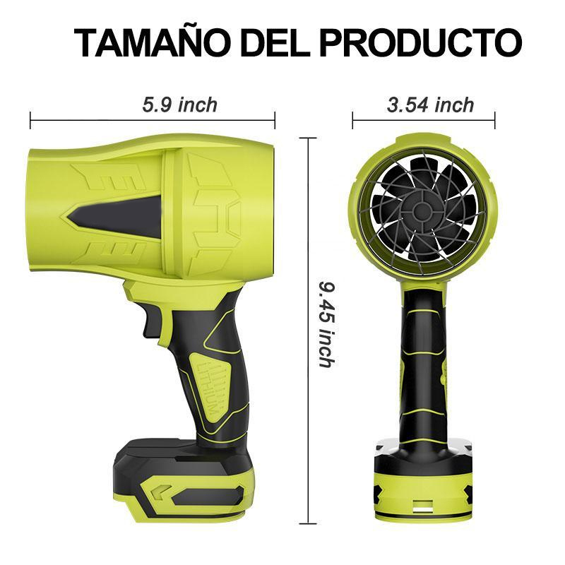 Soplador Inalámbrico Turbo Jet | Ventilador Turbo de Alta Potencia | Soplador de Nieve de Mano | Motor de Cobre Puro | Para Autos, Hogar, Jardín, Parrilladas y Eliminación de Hojas y Polvo