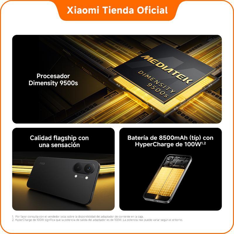 POCO X8 Pro Max | Con Regalo exclusivo | Procesador Dimensity 9500s | Calidad flagship con una sensación premium | Batería de 8500mAh (típ) con HyperCharge de 100W | Pantalla AMOLED ultrabrillante de 6.83" a 1.5K y 120Hz | Cámara Light Fusion 600 de 50MP 