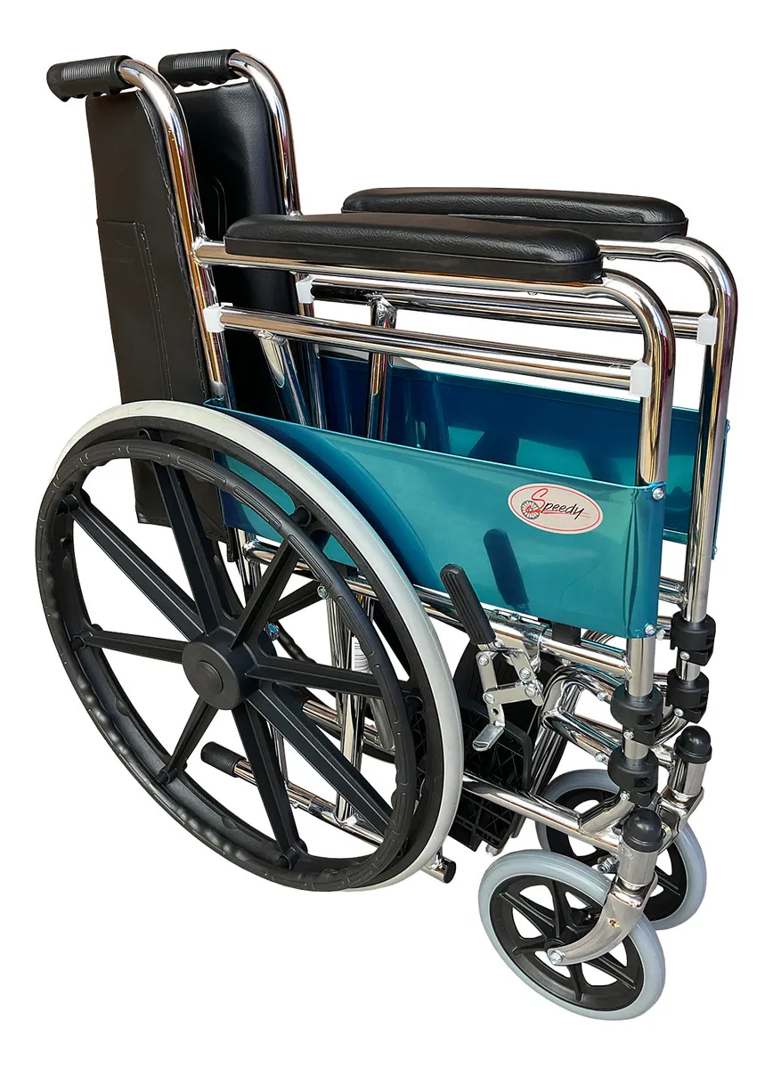 Silla De Ruedas Speedy SP7500 Con Cómodo Integrado Color Negro Y Plata