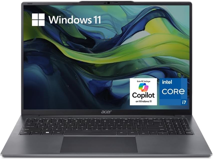 acer Laptop Aspire Lite 16" WUXGA Core i7 12va 10 Núcleos | Panel IPS | 16GB RAM | 512GB SSD | Intel HD Graphics | Garantia en México