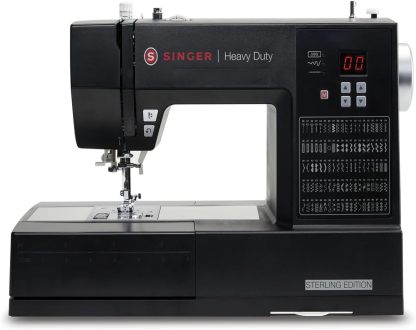 SINGER Máquina de coser de ley 6600C resistente con kit de accesorios, motor fuerte con potencia de perforación mejorada, aplicaciones de 215 puntadas, marco de metal completo, visualización LCD y