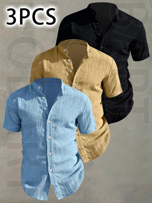 Paquete de 3 Camisas de Manga Corta para Hombre