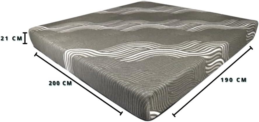 COLCHONES MONAL CONFORT, Colchón de 21 cm de Grueso | Memory Foam | Colchon en Caja | Semi Firme | Descanso repardor |colchón Modelo Slim Gray (Individual)
