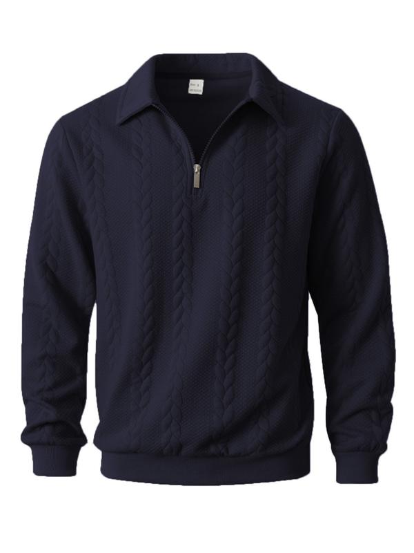 Sudadera tipo polo de punto de manga larga para hombre — Paquete de 3