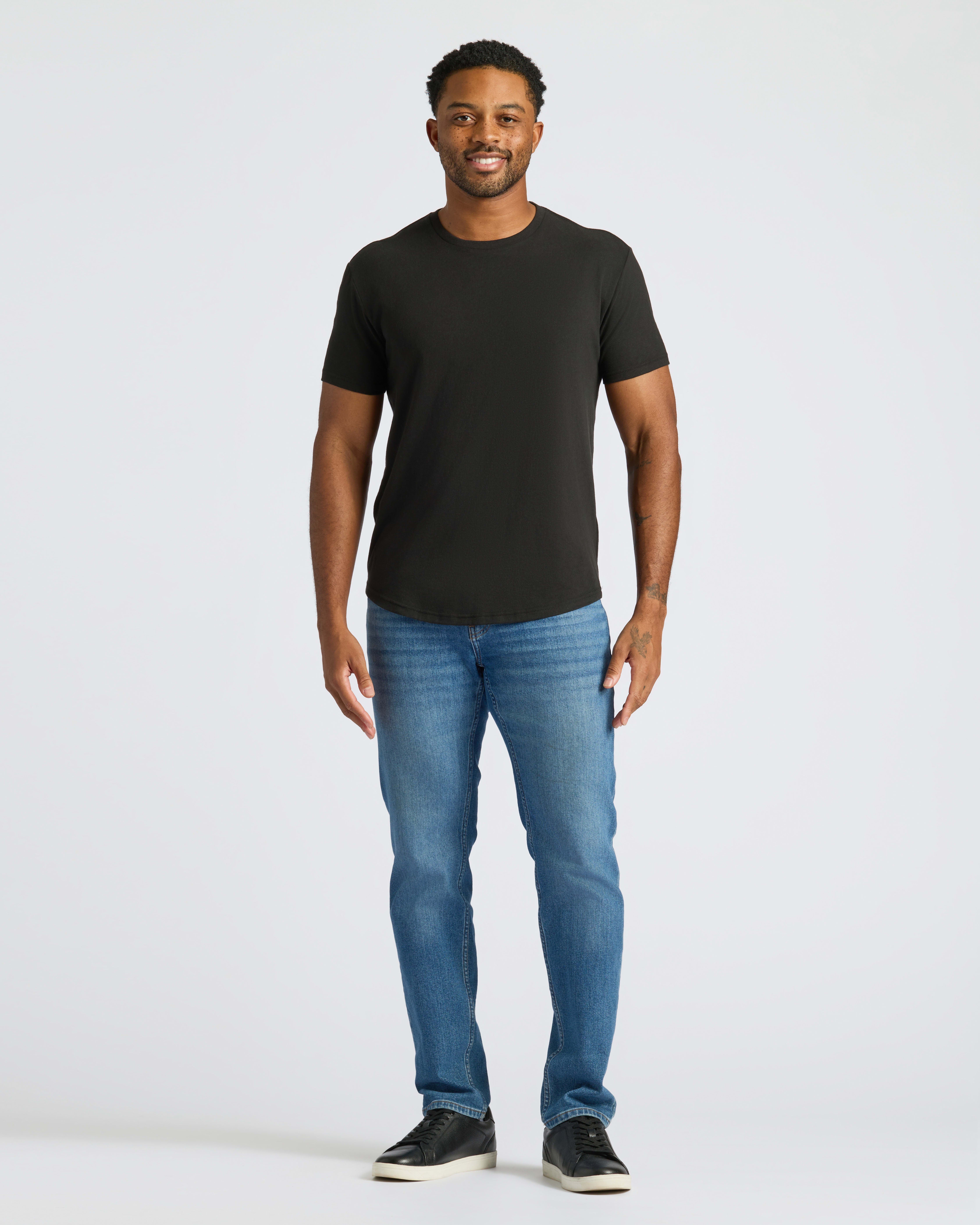 Classic Curved Hem Crew Neck 3-Pack