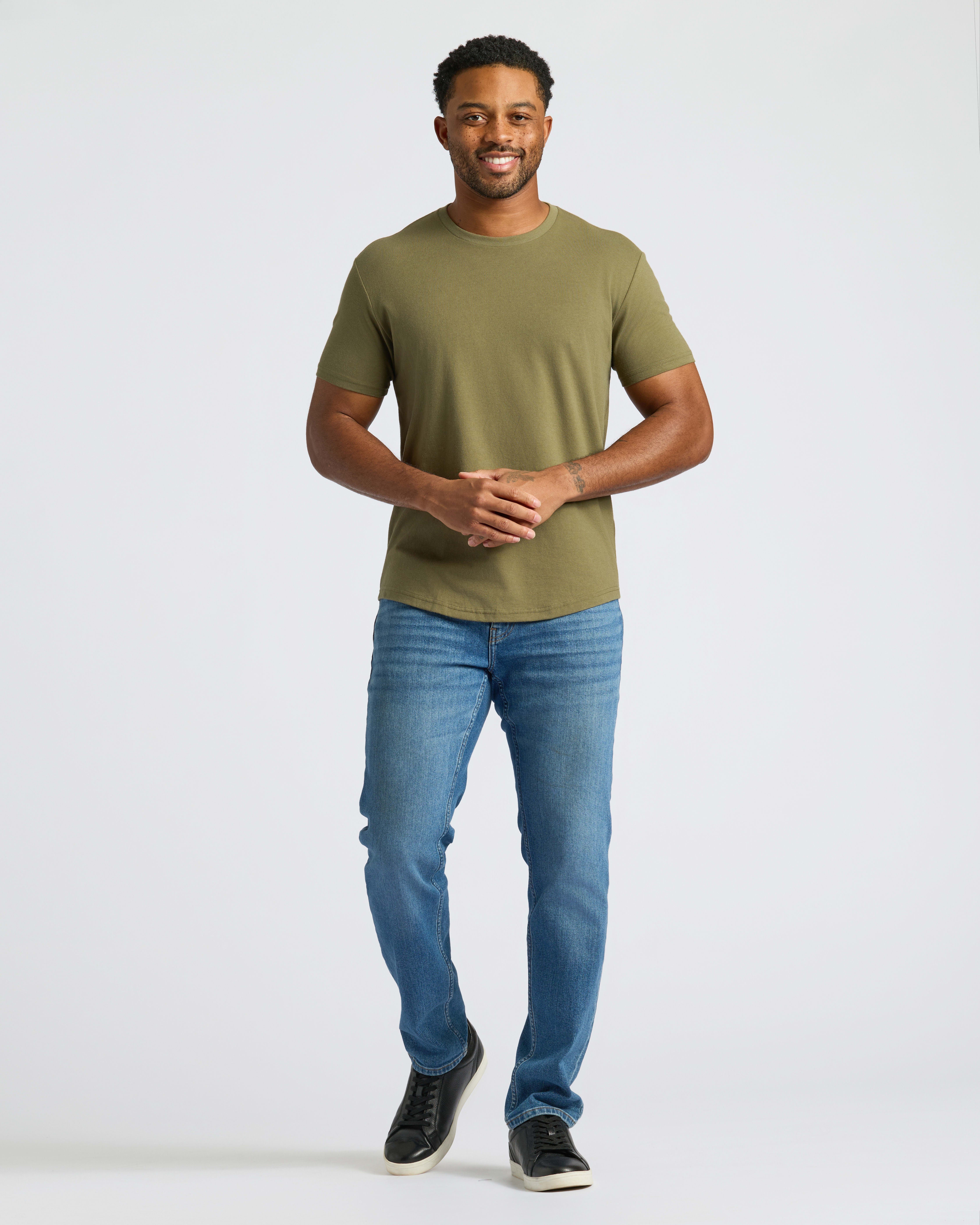 Classic Curved Hem Crew Neck 3-Pack