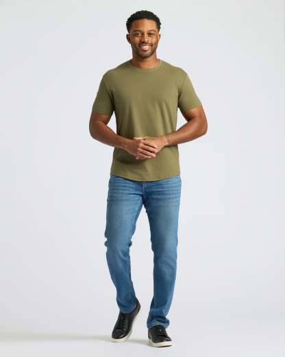 Classic Curved Hem Crew Neck 3-Pack