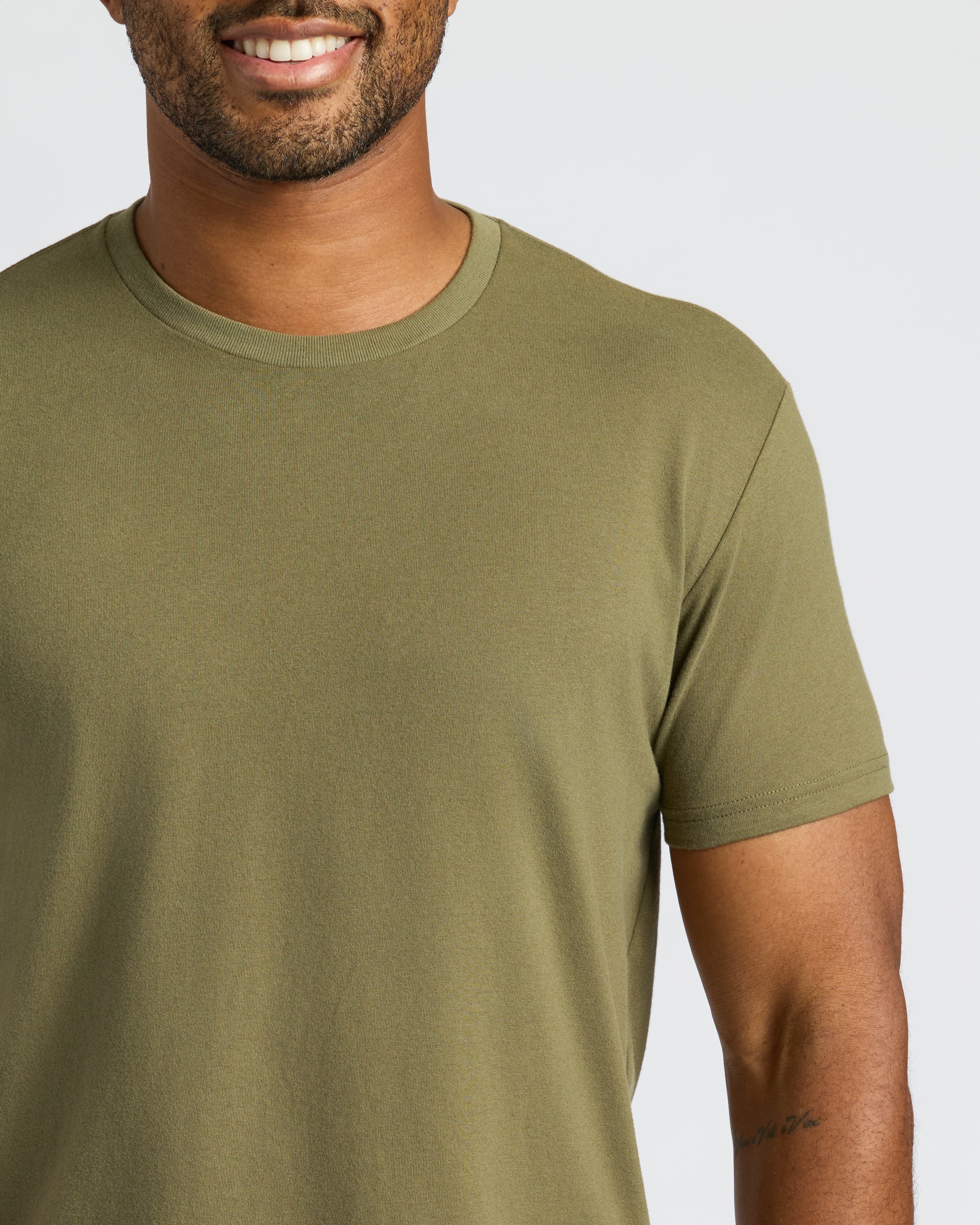 Classic Curved Hem Crew Neck 3-Pack