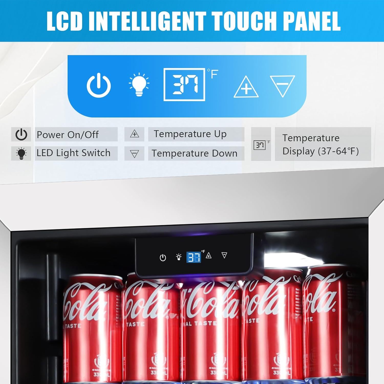 MZAVP - Refrigerador de bebidas con 120 latas, no empotrado o integrado para bebidas con puerta de vidrio, mini refrigerador de cerveza para oficina o bar, luz indicadora blanca y puerta reversible