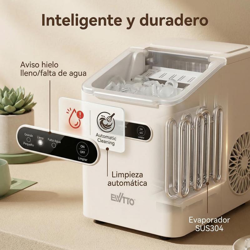 Máquina De Hielo Portátil Ewtto Con Cesta Y Pala Para Hielo fabricador de hieloID
