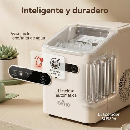 Máquina De Hielo Portátil Ewtto Con Cesta Y Pala Para Hielo fabricador de hieloID