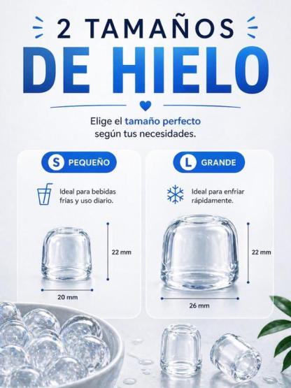 Máquina de Hielo Portátil Automática | Hielo en Minutos, Compacta y Silenciosa con 2 Tamaños de Cubo