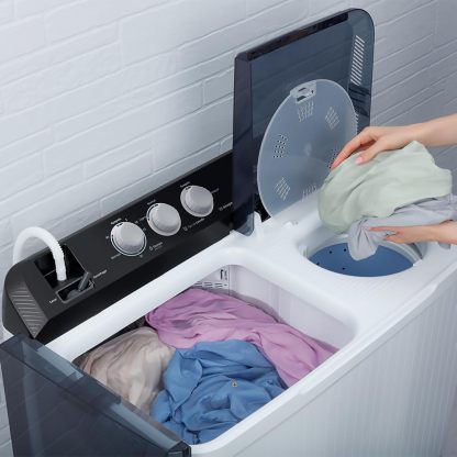 Lavadora Semiautomática Mabe 2 Tinas 16 kg Blanca LMDX6124HBAB0