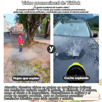 Soplador Inalámbrico Turbo Jet | Ventilador Turbo de Alta Potencia | Soplador de Nieve de Mano | Motor de Cobre Puro | Para Autos, Hogar, Jardín, Parrilladas y Eliminación de Hojas y Polvo