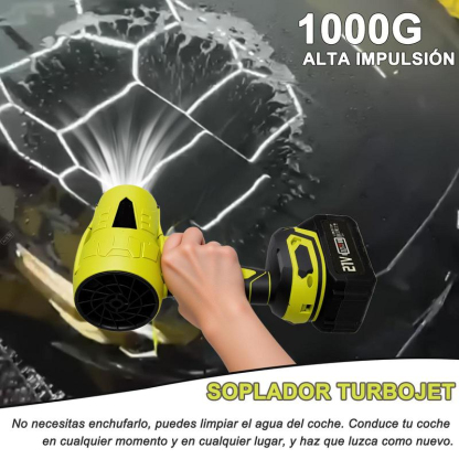 Soplador Inalámbrico Turbo Jet | Ventilador Turbo de Alta Potencia | Soplador de Nieve de Mano | Motor de Cobre Puro | Para Autos, Hogar, Jardín, Parrilladas y Eliminación de Hojas y Polvo