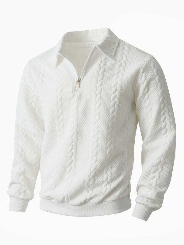 Sudadera tipo polo de punto de manga larga para hombre — Paquete de 3