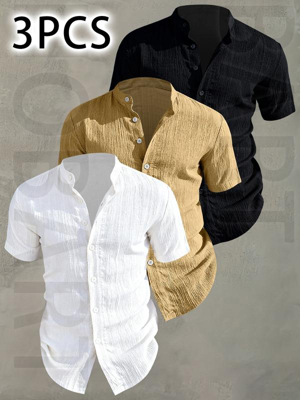 Paquete de 3 Camisas de Manga Corta para Hombre