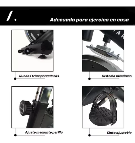Ayara Bicicleta EstÃ¡tica Fija Spinning Fitness Cardio Bici01 Color Negro