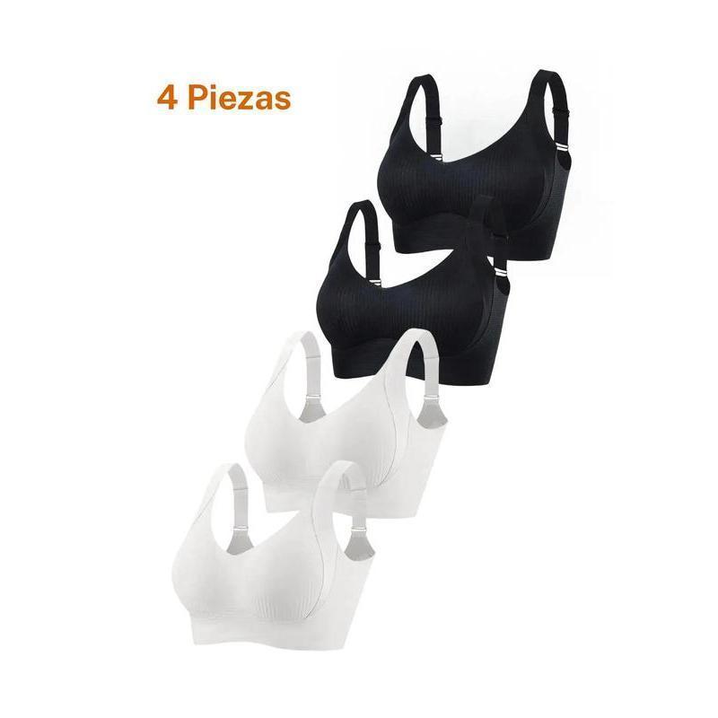 Brasier sin varillas con realce para mujer, brasier sin costuras cómodo y transpirable, lencería suave y ligera para todas las estaciones, ropa femenina