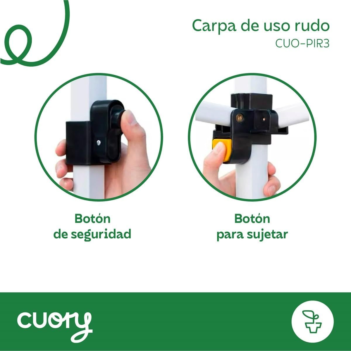 CUORY Carpa Toldo 3x3 Reforzado Plegable Impermeable | Facil Armado Y Transporte Jardín Casa Exterior Uso Rudo Acero Lona | Blanco-Juego combinado de destornilladores