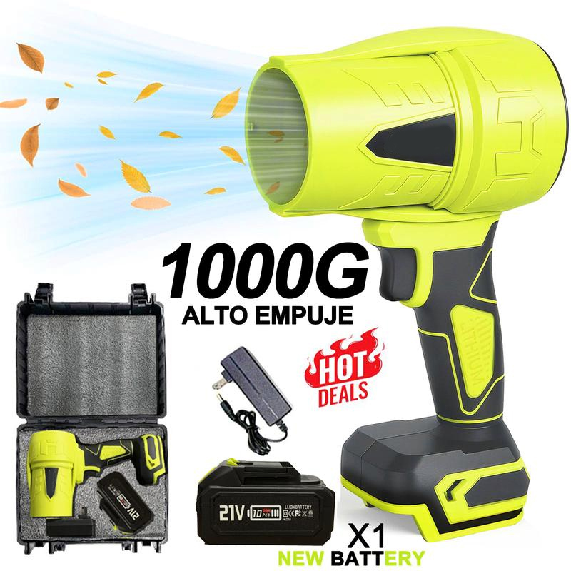 Soplador Inalámbrico Turbo Jet | Ventilador Turbo de Alta Potencia | Soplador de Nieve de Mano | Motor de Cobre Puro | Para Autos, Hogar, Jardín, Parrilladas y Eliminación de Hojas y Polvo