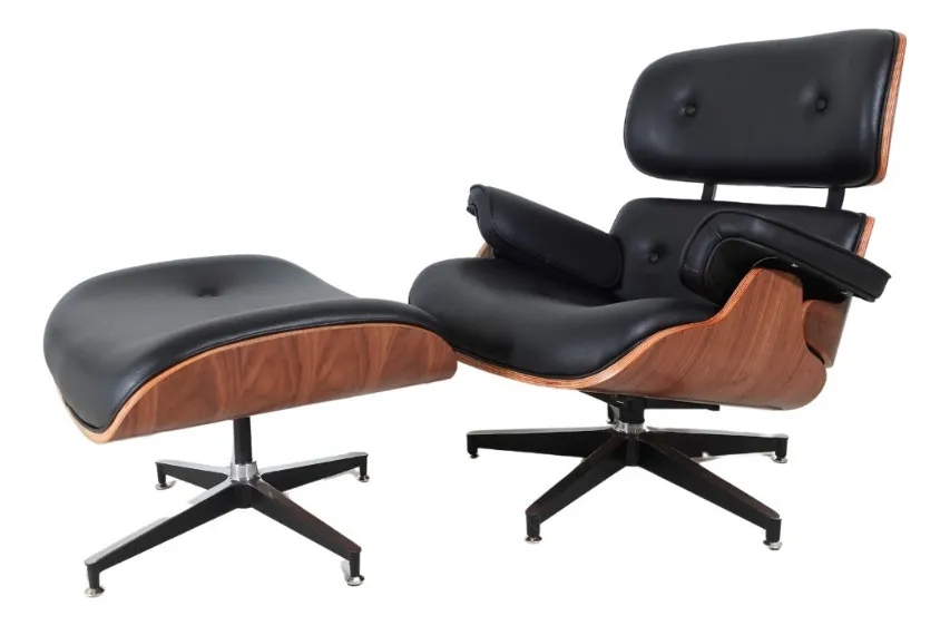 Sillón Giratorio Charles Modelo Eames Con Ottoma Lounge