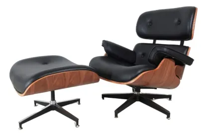 Sillón Giratorio Charles Modelo Eames Con Ottoma Lounge