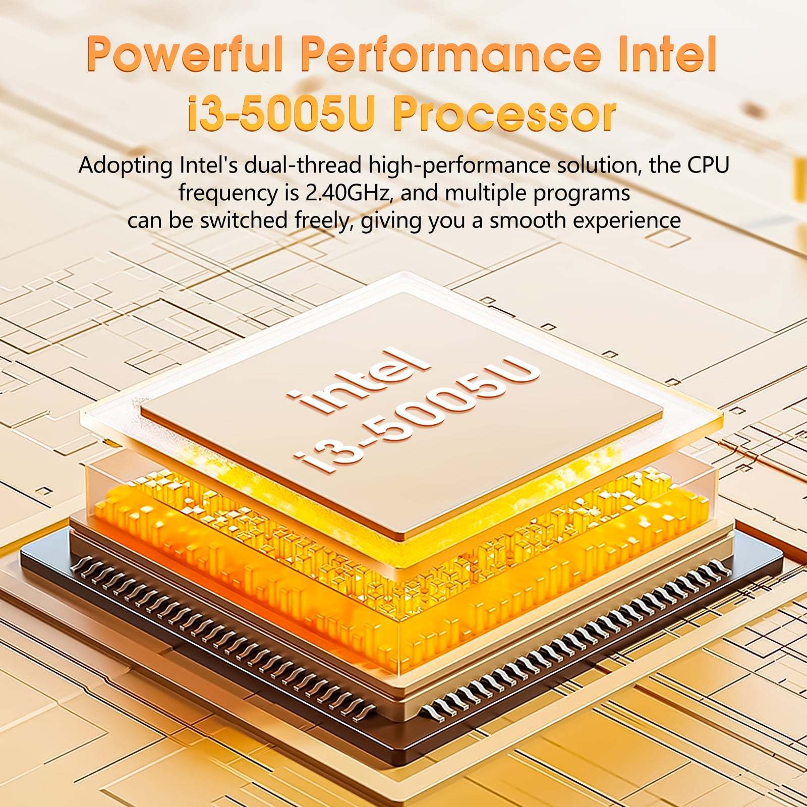 SGIN portátil de 15,6 pulgadas, 8 GB DDR4, 256 GB SSD, Windows 11 con procesador Intel Celeron de 4 núcleos, HD IPS 1366x 768