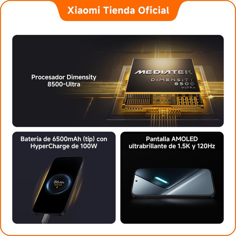 POCO X8 Pro | Con regalo exclusivo | Procesador Dimensity 8500-Ultra | Batería de 6500mAh (típ) con HyperCharge de 100W | Pantalla AMOLED ultrabrillante de 1.5K y 120Hz | Cámara Sony IMX882 de 50MP con OIS | Resistencia al polvo y al agua IP68