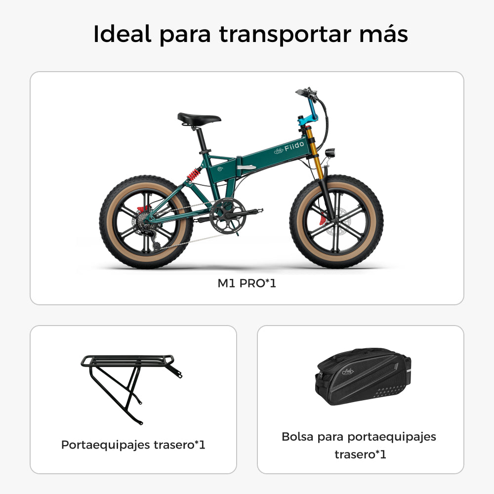 yg-Fiido M1 Pro Bicicleta Electrica Plegable De Ruedas Gordas