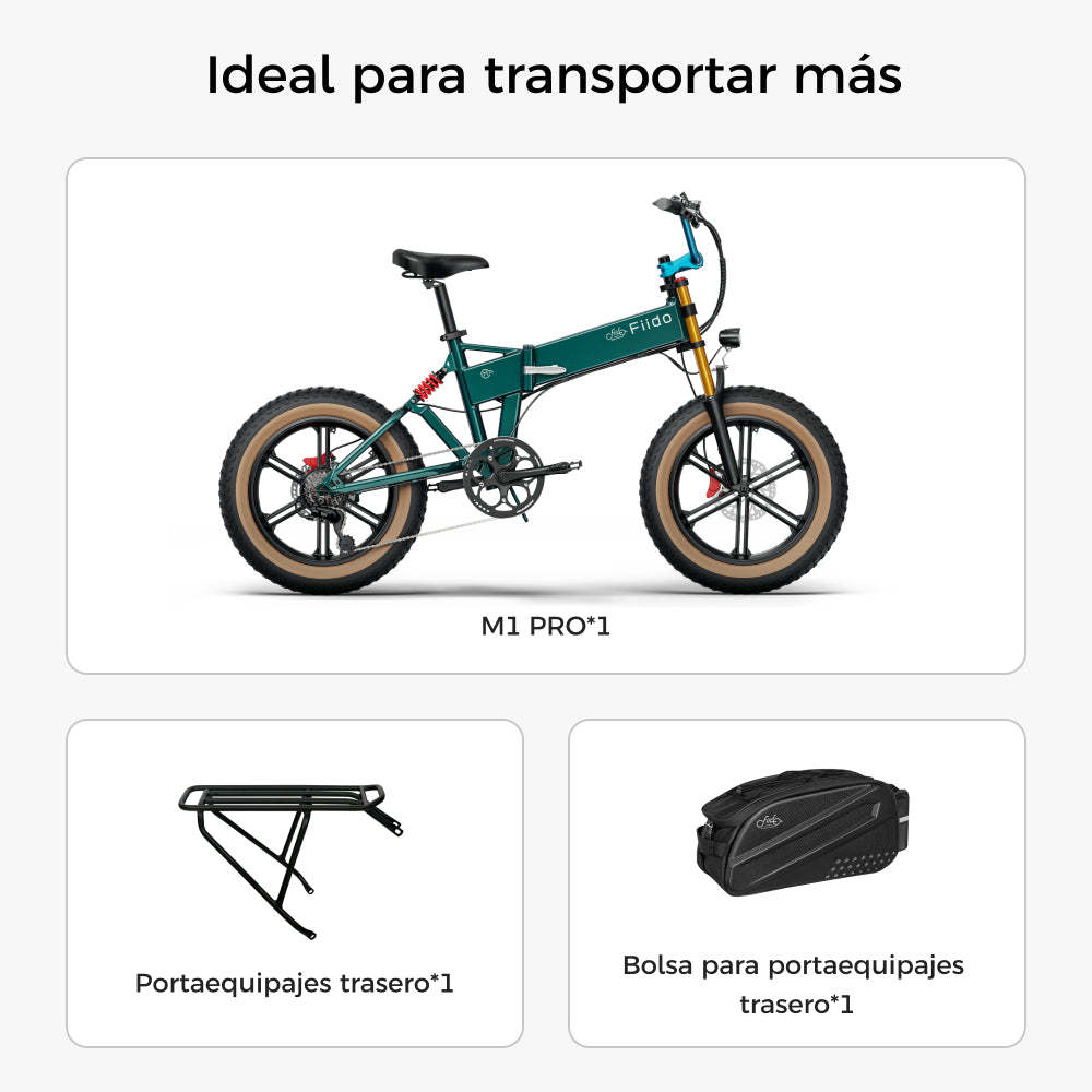 yg-Fiido M1 Pro Bicicleta Electrica Plegable De Ruedas Gordas
