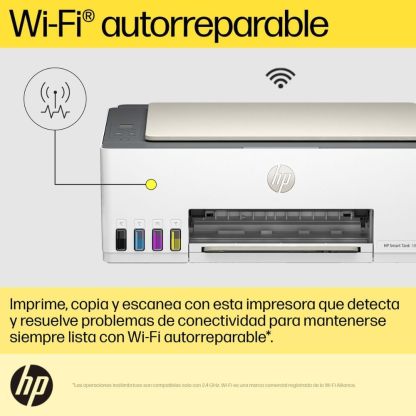 HP Impresora Multifuncional Smart Tank 580, Tinta Continua, Color, Wi-Fi, Dúplex (Doble Cara) Manual, Impresión Desde Smart App, 2 años de Garantía (1F3Y2A)