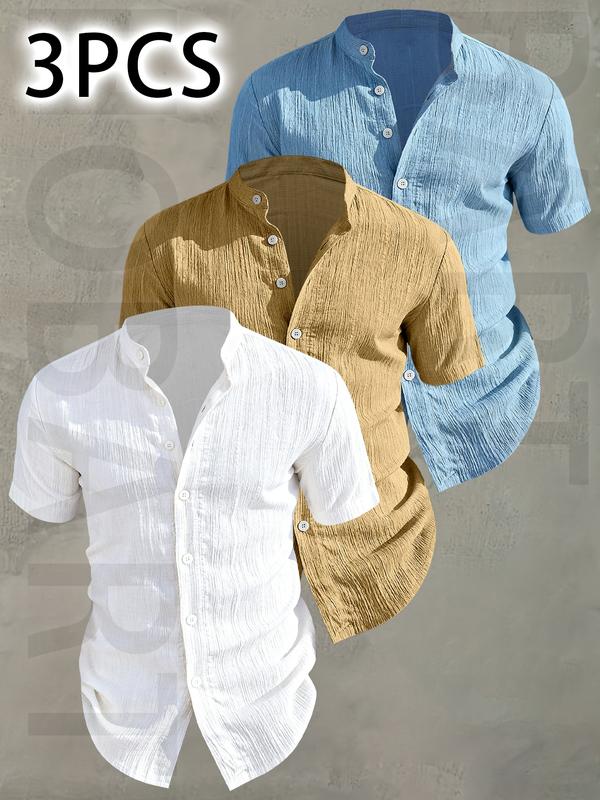 Paquete de 3 Camisas de Manga Corta para Hombre